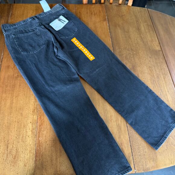 Aeropostale NWT High Rise Baggy Jeans Black Denim Womens Sz 12 90s Relaxed - Picture 6 of 16